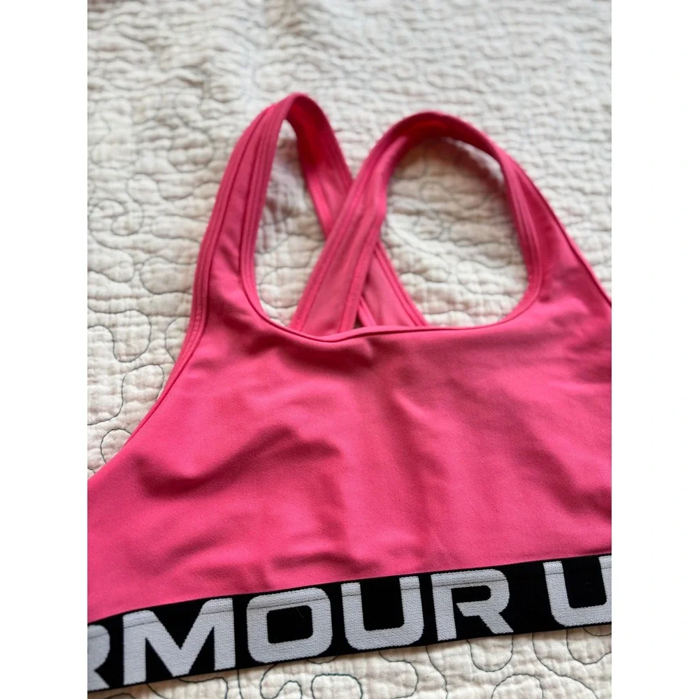 Under Armour Girls Pink Crossback Sports Bra‎ YXL
